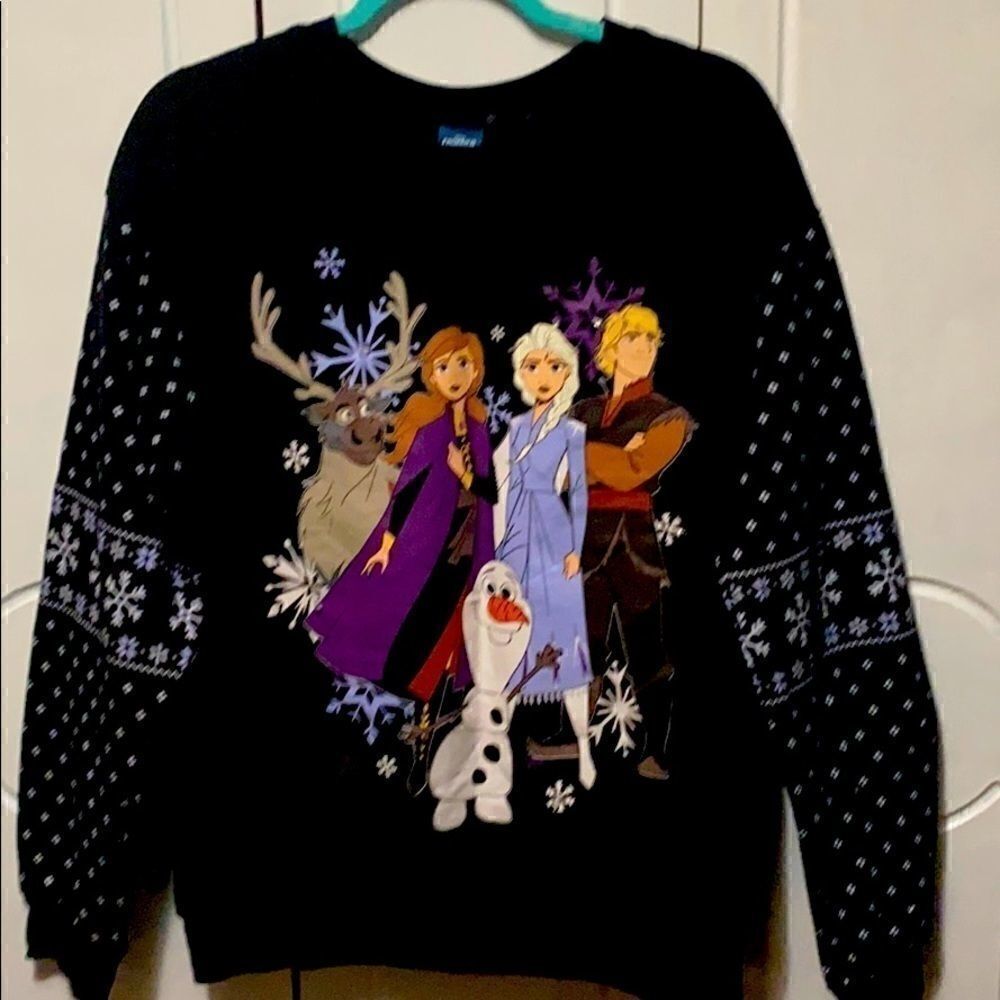 NWOT light up DISNEY frozen1 ll graphic sweatshirt black L